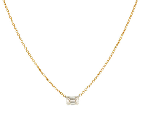 Emerald Cut Free Set Diamond Necklace - TWISTonline