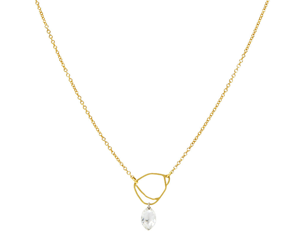 Open Pendant Diamond Dangle Necklace