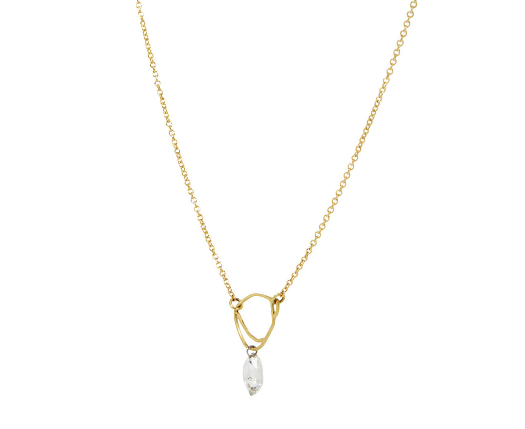 Open Pendant Diamond Dangle Necklace
