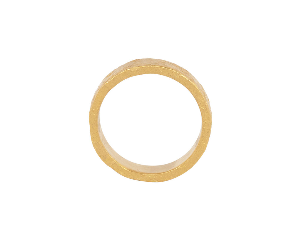 Todd Pownell 6mm Flat Rustic Hammered Men's Band Top