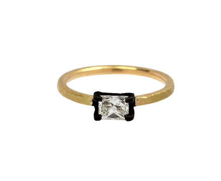 Elongated Princess Cut Diamond Solitaire Ring