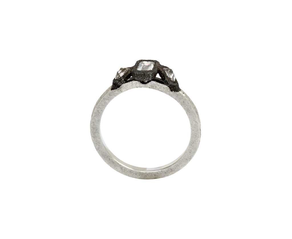 Emerald Cut Diamond Trio Ring