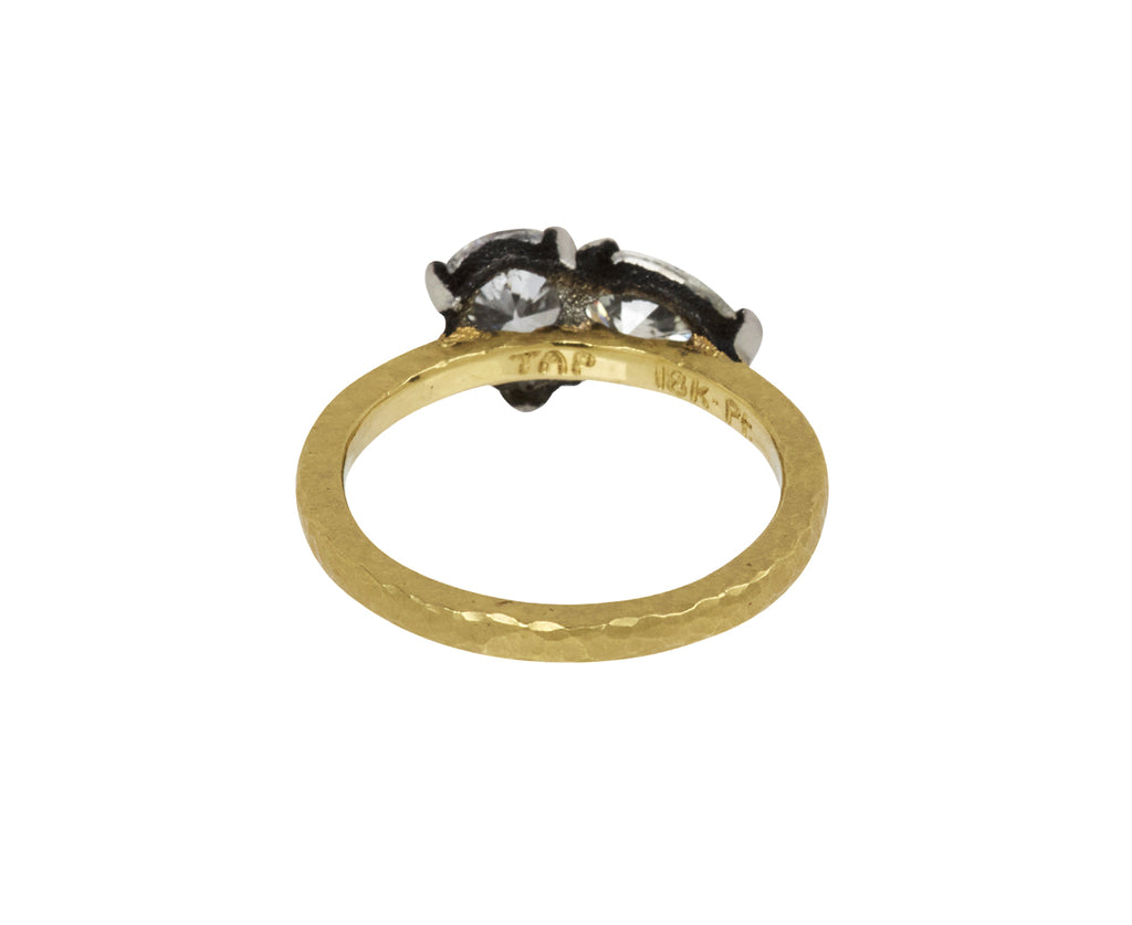 Two Pear Shape Diamond Solitaire Ring