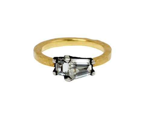 Tapered Step Cut Diamond Solitaire Ring - TWISTonline