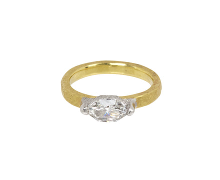 Hexagonal Full Cut Diamond Solitaire Ring