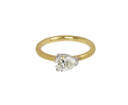 Pear Shaped Diamond Solitaire Ring