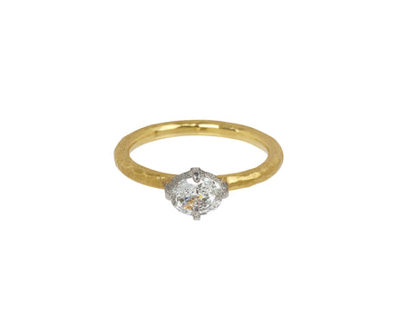 Oval Diamond Solitaire Ring