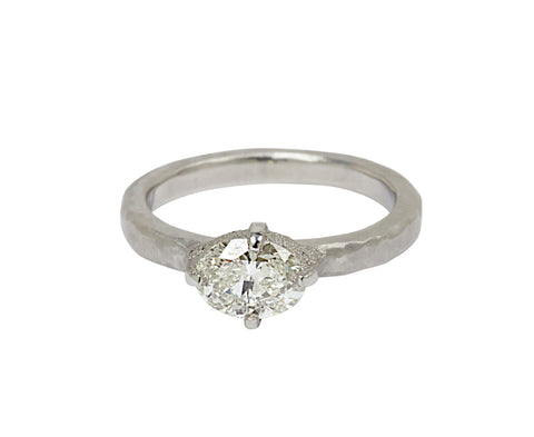 Oval Diamond Solitaire Ring