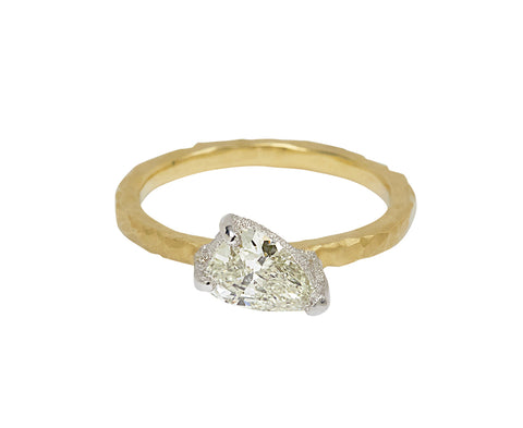 Pear Shaped Diamond Solitaire Ring