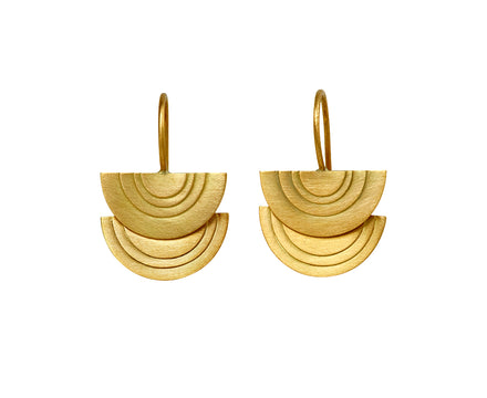 Gold Sun Halo Earrings