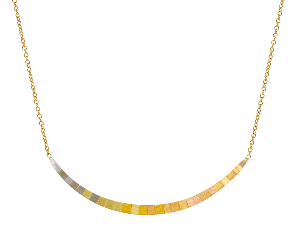 Rainbow Crescent Pendant Necklace