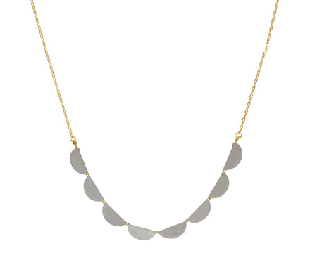 Platinum Half Moon Necklace