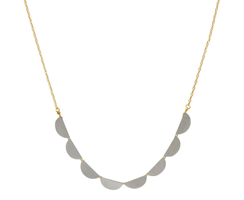 Platinum Half Moon Necklace
