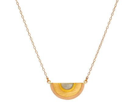 Rainbow Sun Halo Pendant Necklace