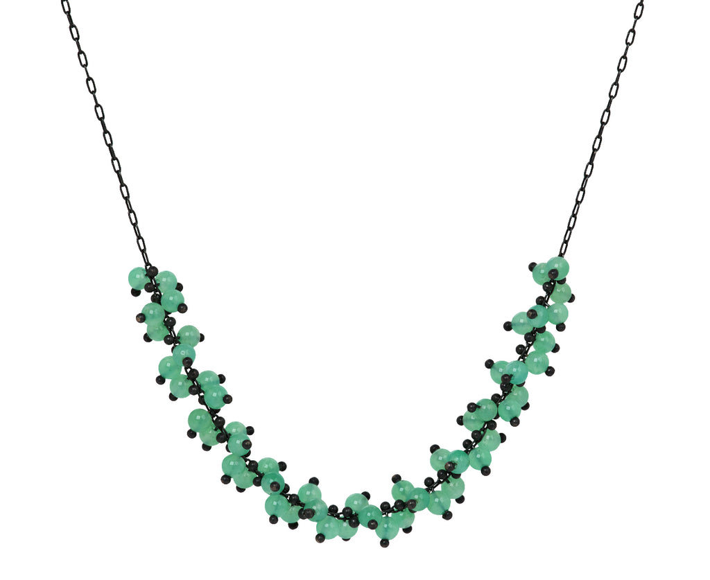 TenThousandThings Chrysoprase Center Spiral Necklace