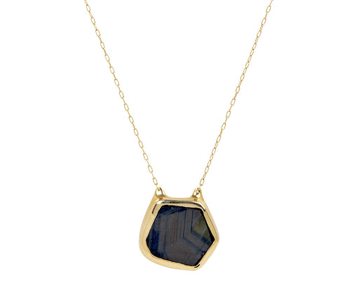 Blue Sapphire Kitten Pendant Necklace