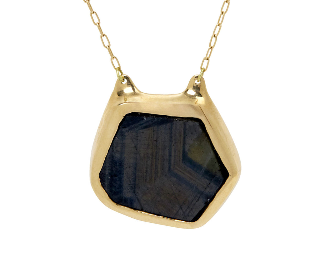 Blue Sapphire Kitten Pendant Necklace