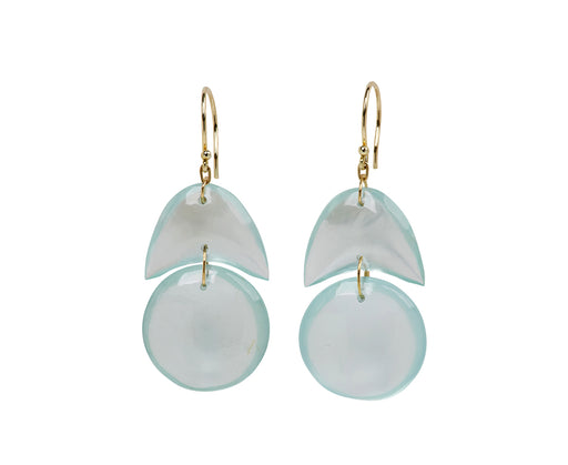 TenThousandThings Aquamarine Arrowhead Earrings