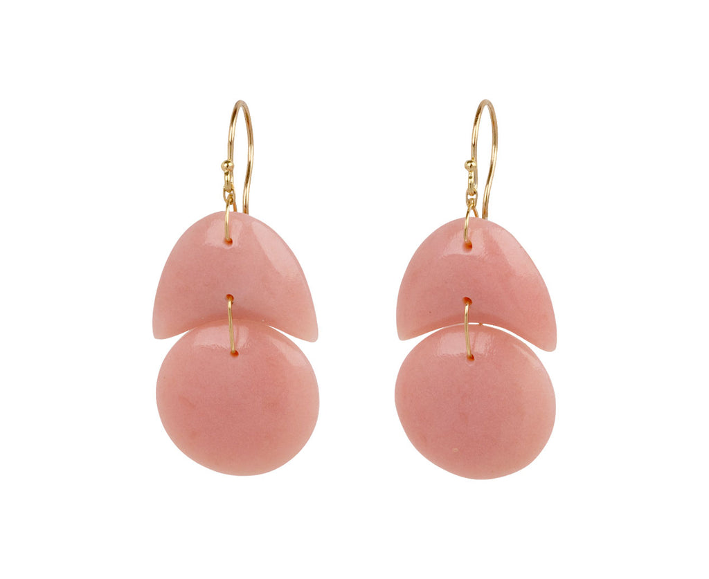 Pink Opal Tiny Arp Earrings
