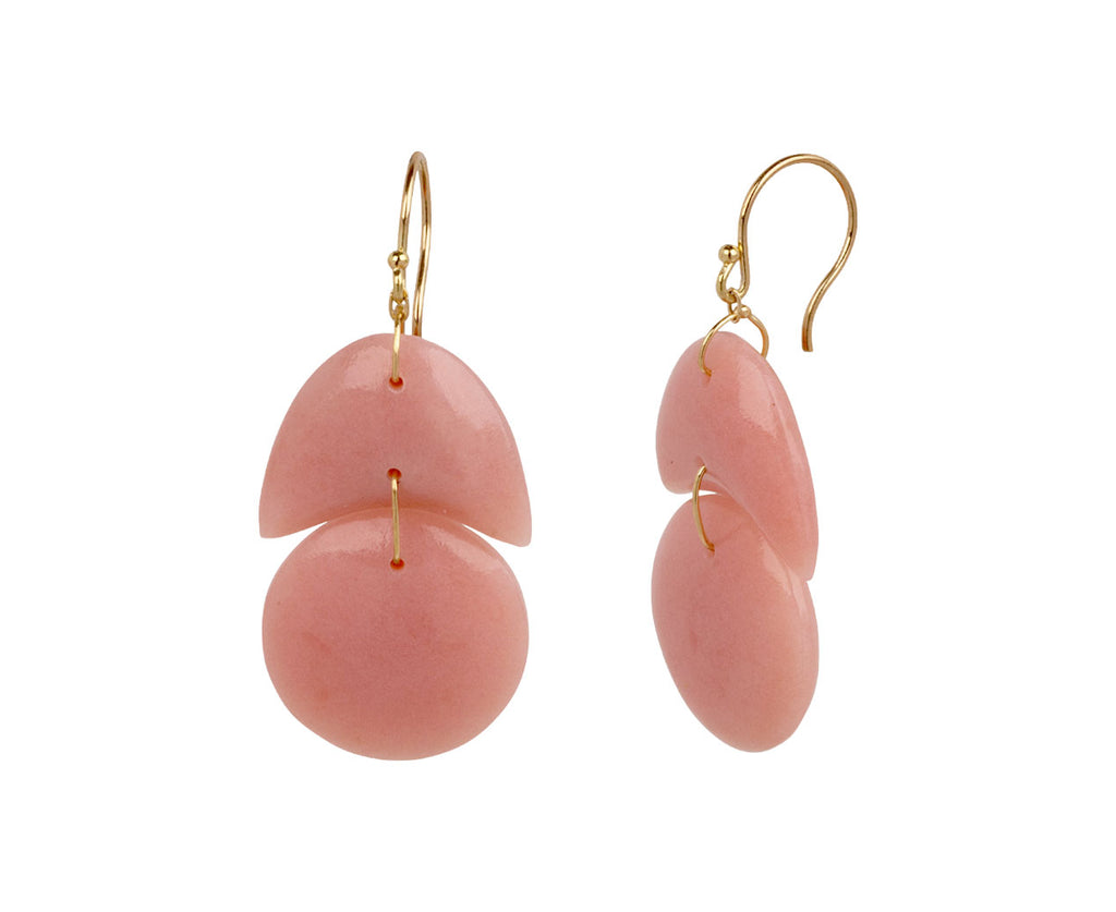 Pink Opal Tiny Arp Earrings