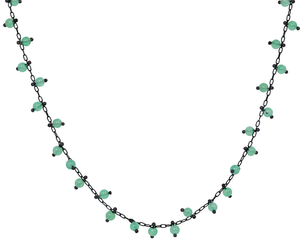 TenThousandThings Double Studded Chrysoprase Necklace