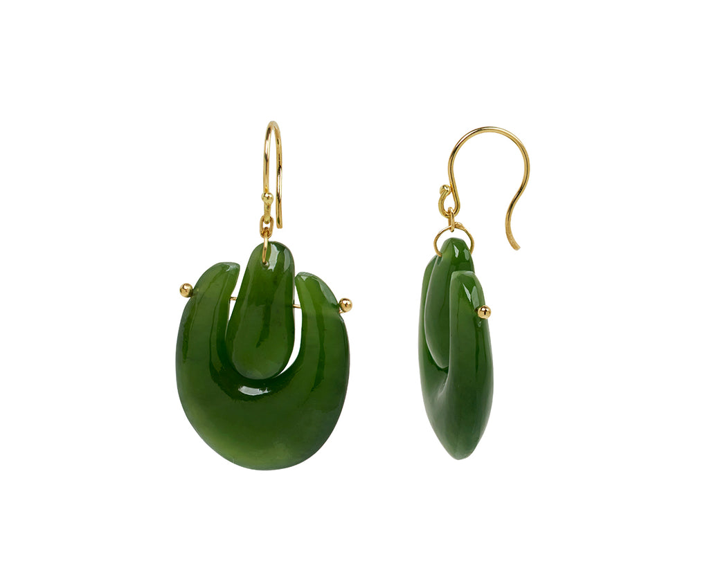 TenThousandThings Jade O'Keeffe Earrings - Side View
