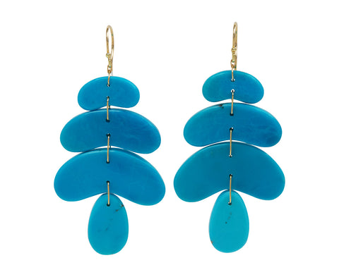 Small Turquoise Totem Earrings