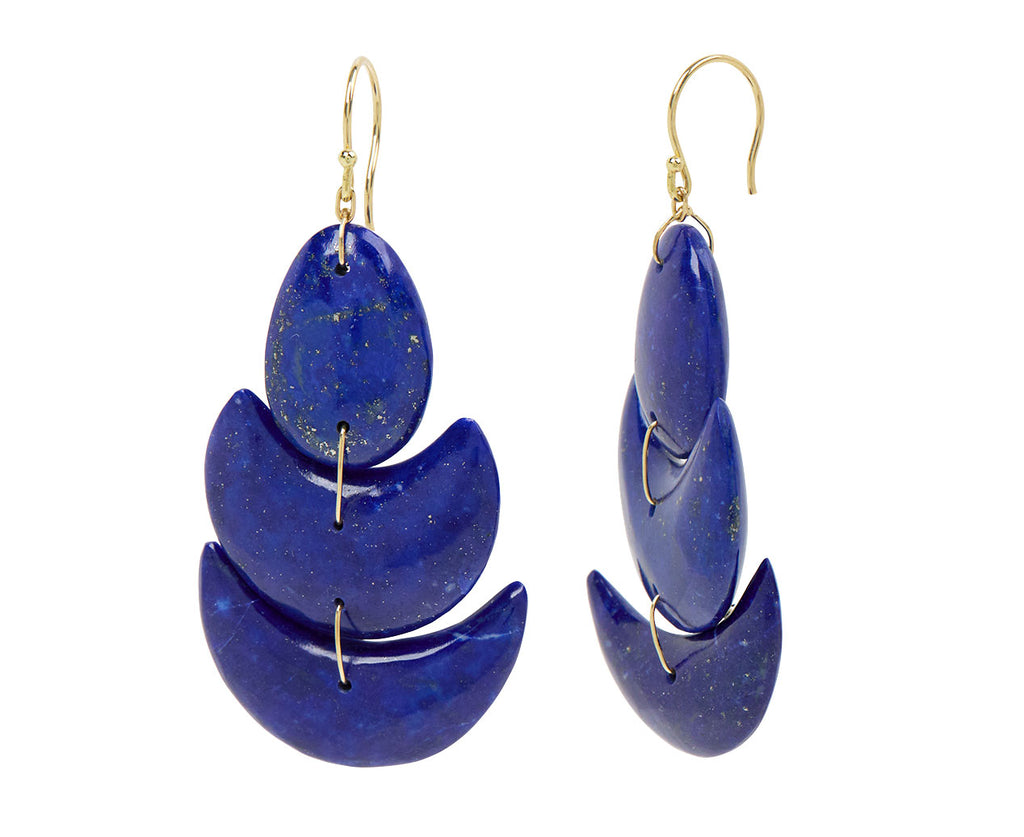 Lapis Lotus Earrings