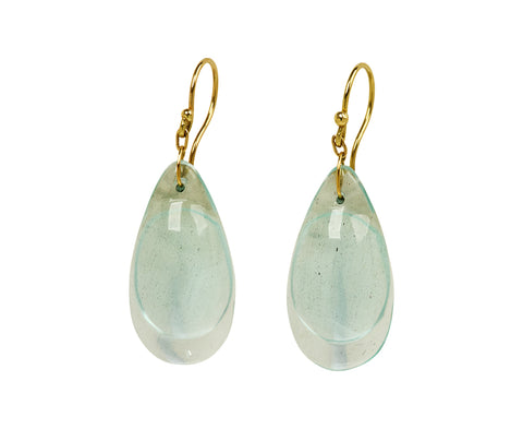 Aquamarine Droplet Earrings