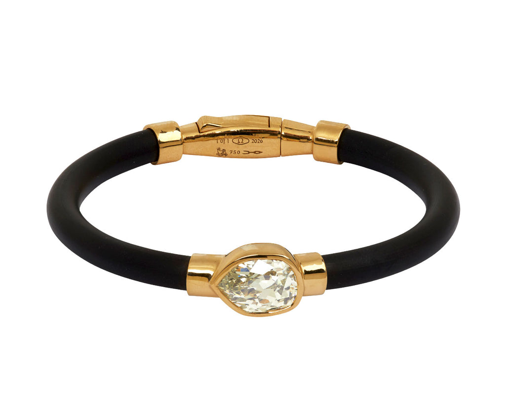 Asymmetrical Pear Diamond Carbon Bracelet - TWISTonline