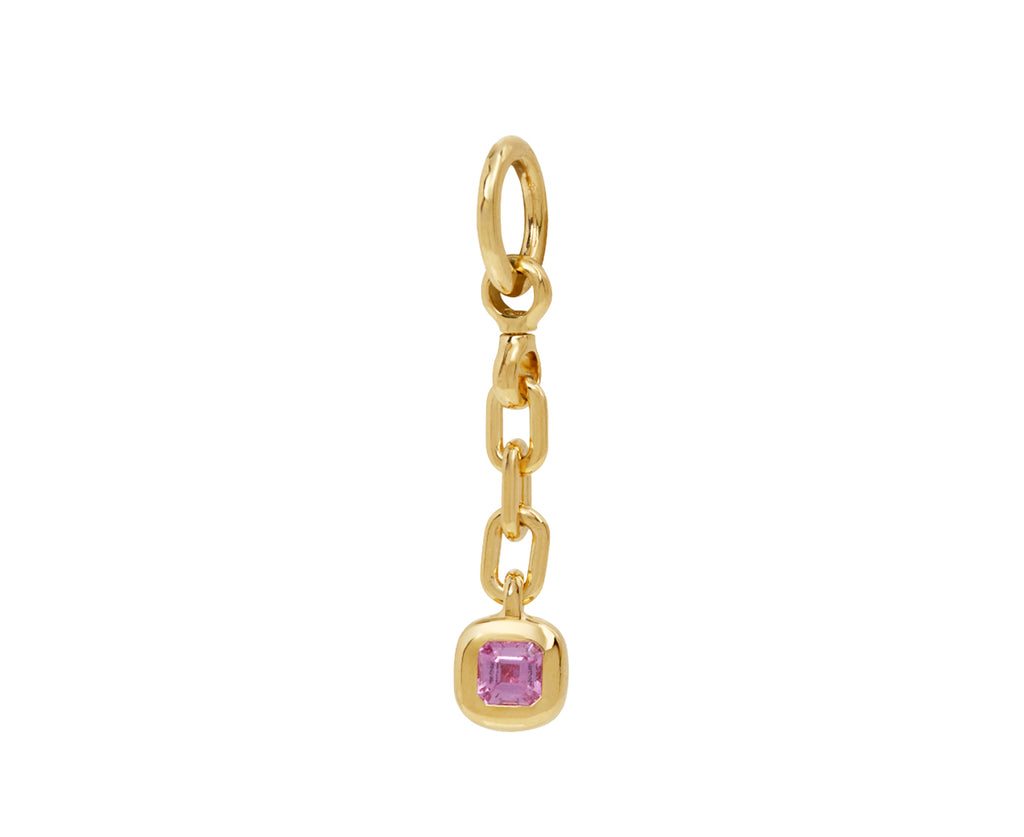 Asscher Pink Sapphire Carriage Drop Pendant ONLY