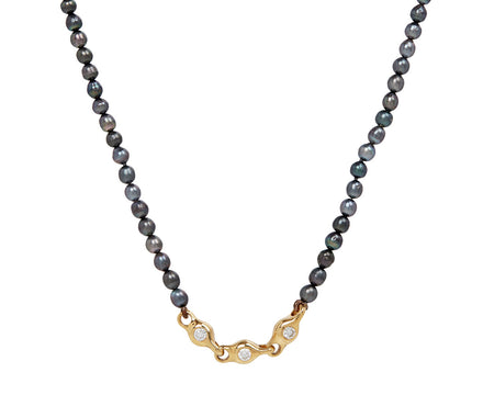 Tahitian Pearl and Diamond Reflection Necklace