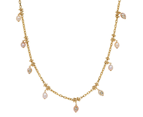 Pink Pearl Dust Necklace