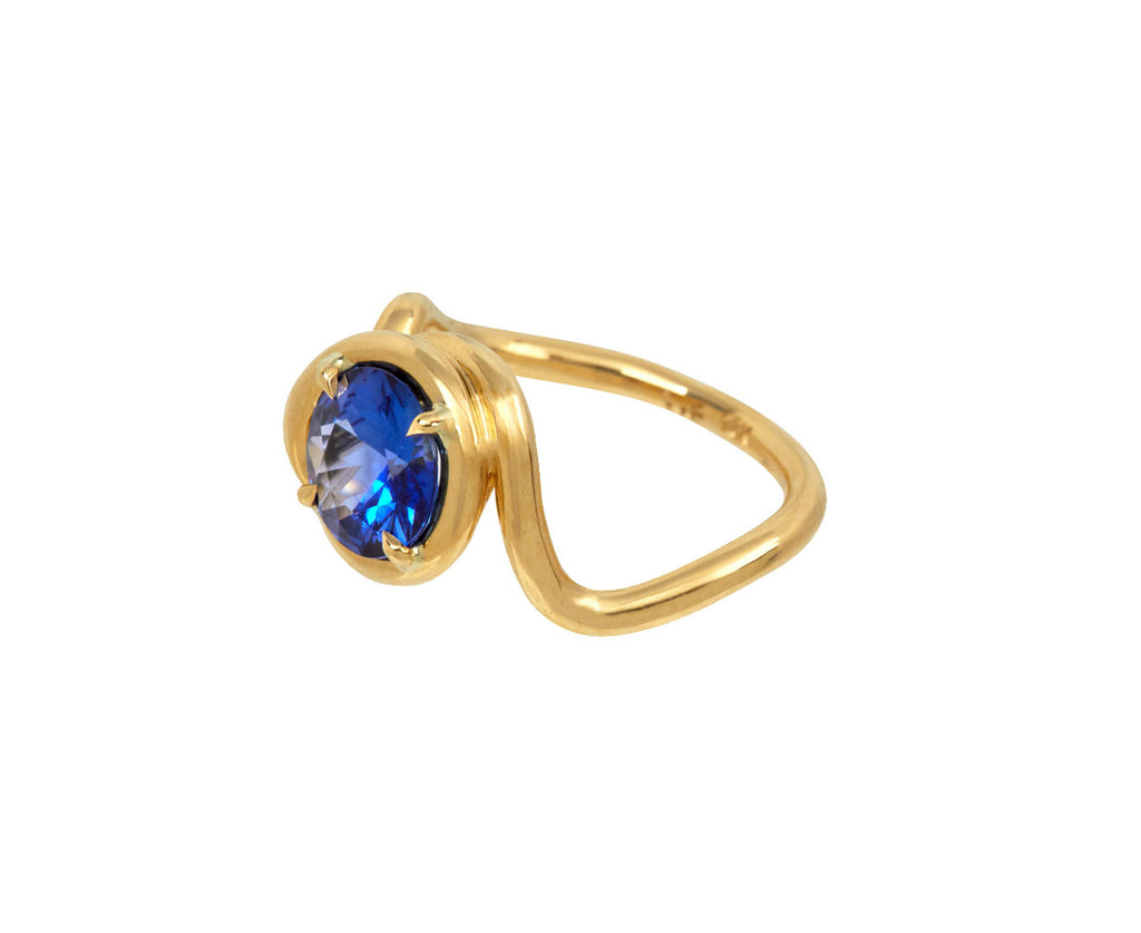 Round Blue Sapphire Ring