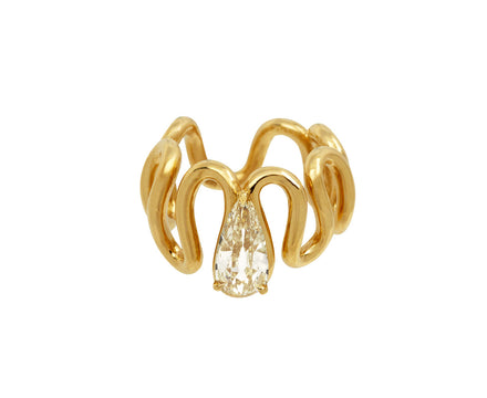 Pear Shaped Diamond Wave Band