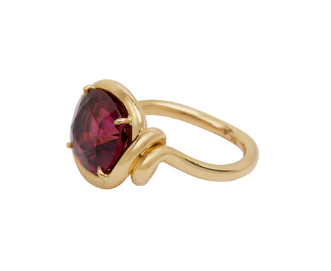 Oval Rubellite Tourmaline Ring