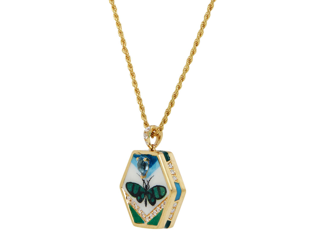 Change Your Stripes Green Butterfly Necklace