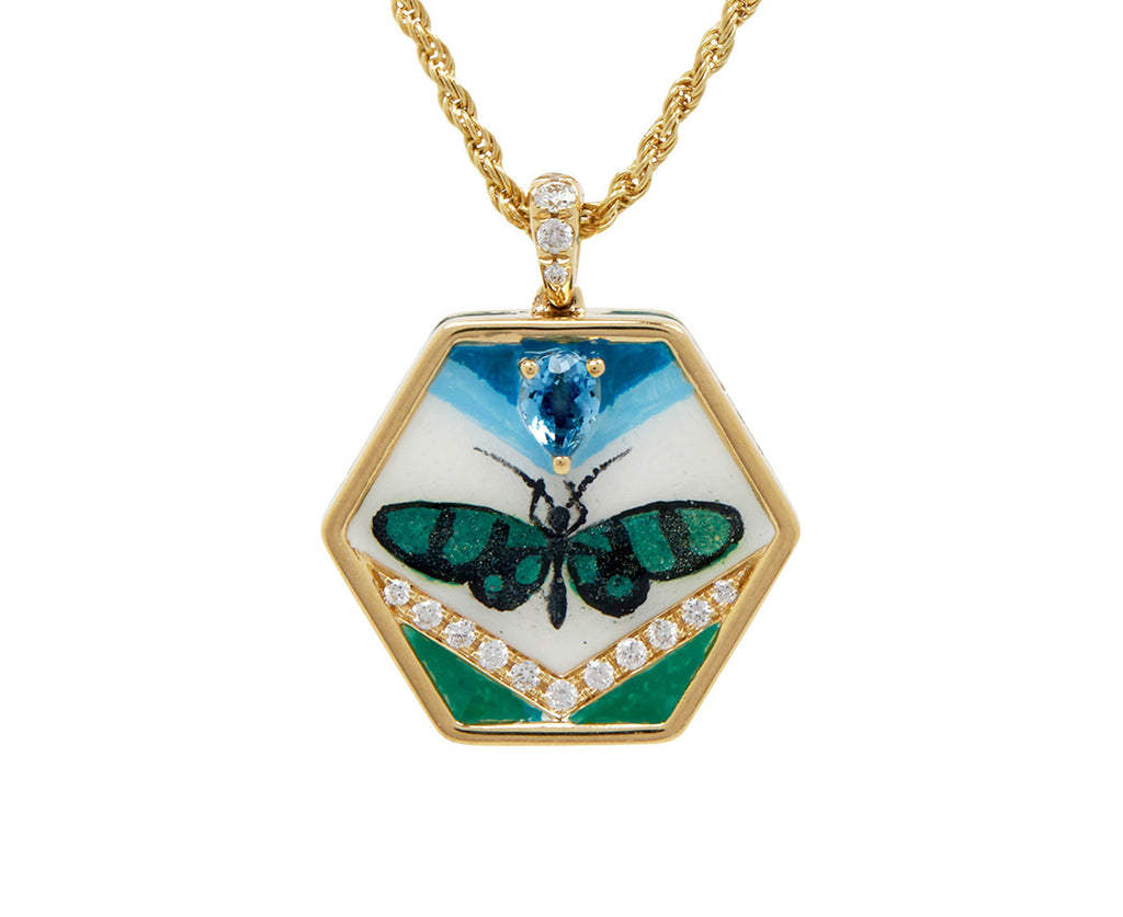 Change Your Stripes Green Butterfly Necklace