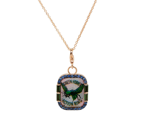 Vintage VariVue Green Hornet Necklace