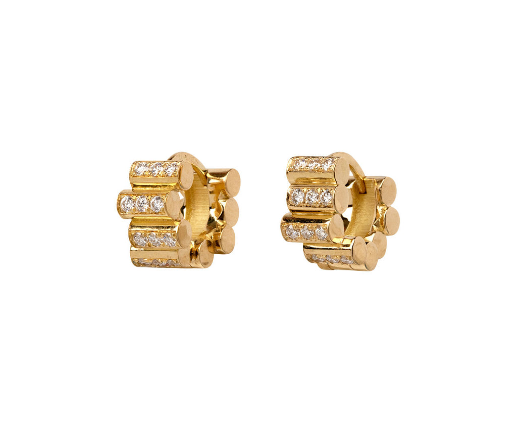 Diamond Edge Huggie Hoop Earrings - TWISTonline