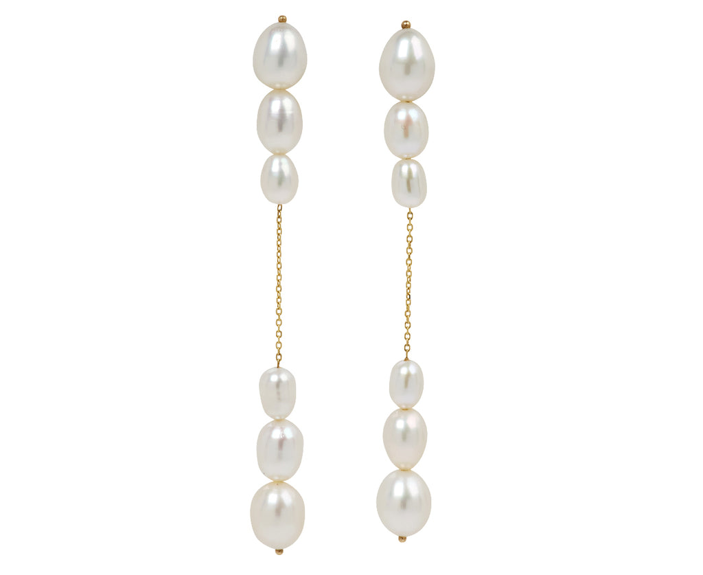 White/Space Large Lucia Pearl Earrings