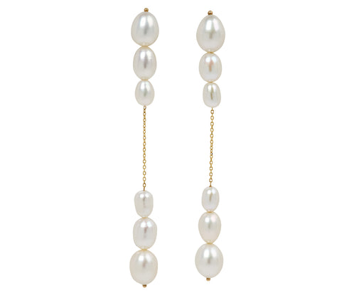 White/Space Large Lucia Pearl Earrings