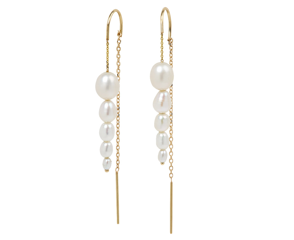 White/Space Paloma White Baroque Pearl Threader Earrings