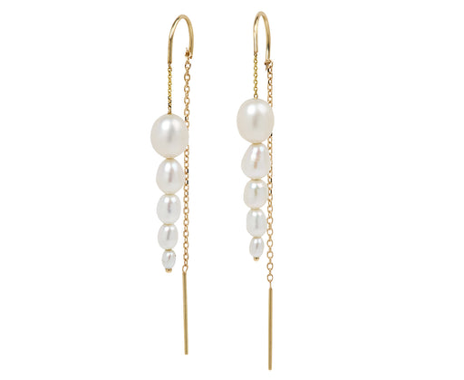 White/Space Paloma White Baroque Pearl Threader Earrings
