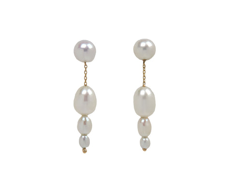 Petite White Pearl Palazzo Earrings - TWISTonline