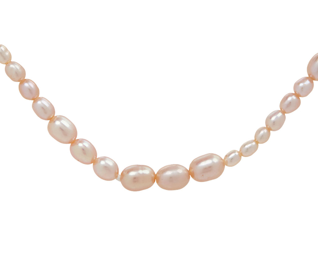 White/Space Pink Pearl Dario Necklace - Closup