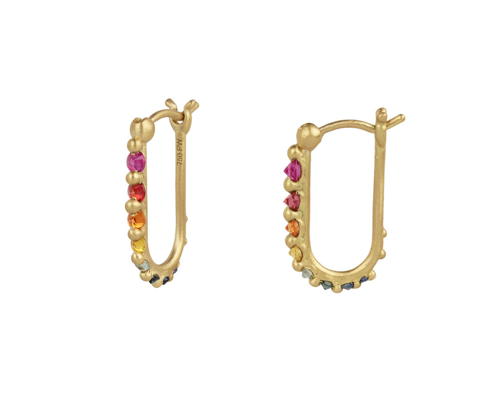 Polly Wales Rainbow Ularis Hoop Earrings Side View