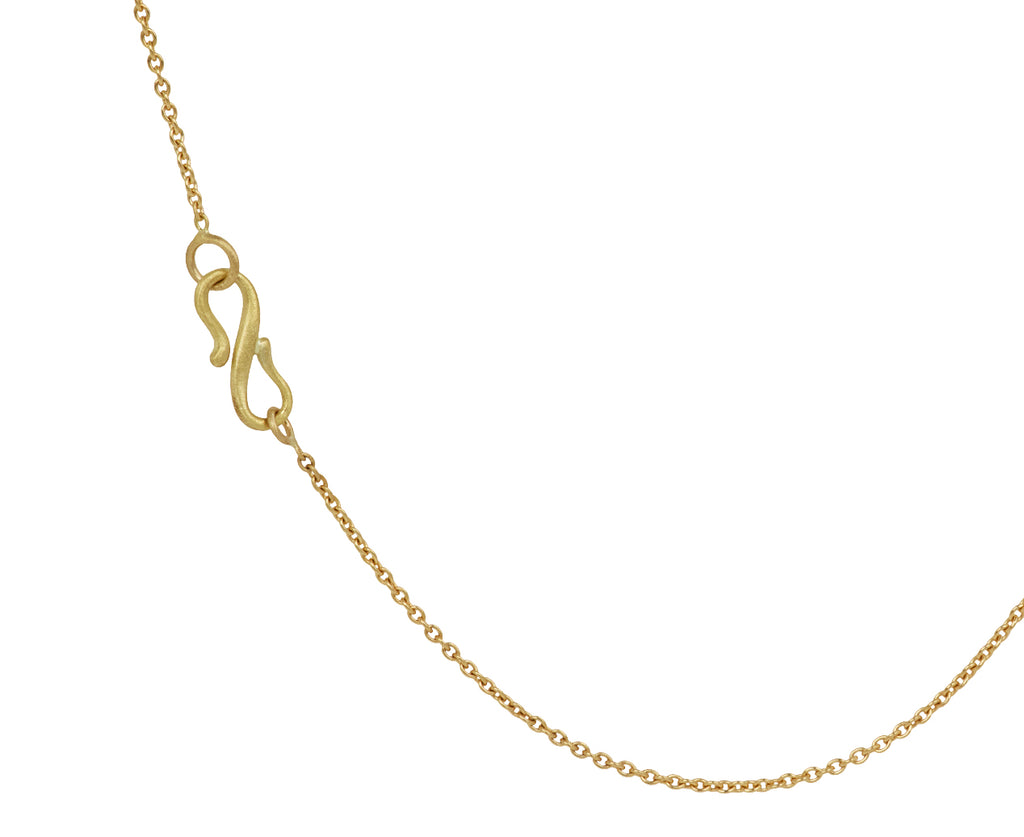 Champagne Diamond Lotus Pendant Necklace