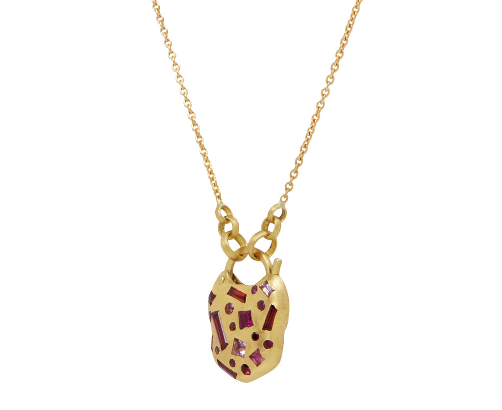 Plum Blossom Coeur de Confetti Necklace
