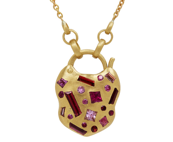Polly Wales Plum Blossom Coeur de Confetti Necklace